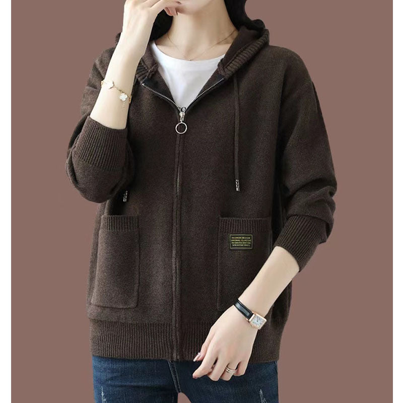 Women's Korean Style Hooded Casual Fashionable Outerwear Coats
