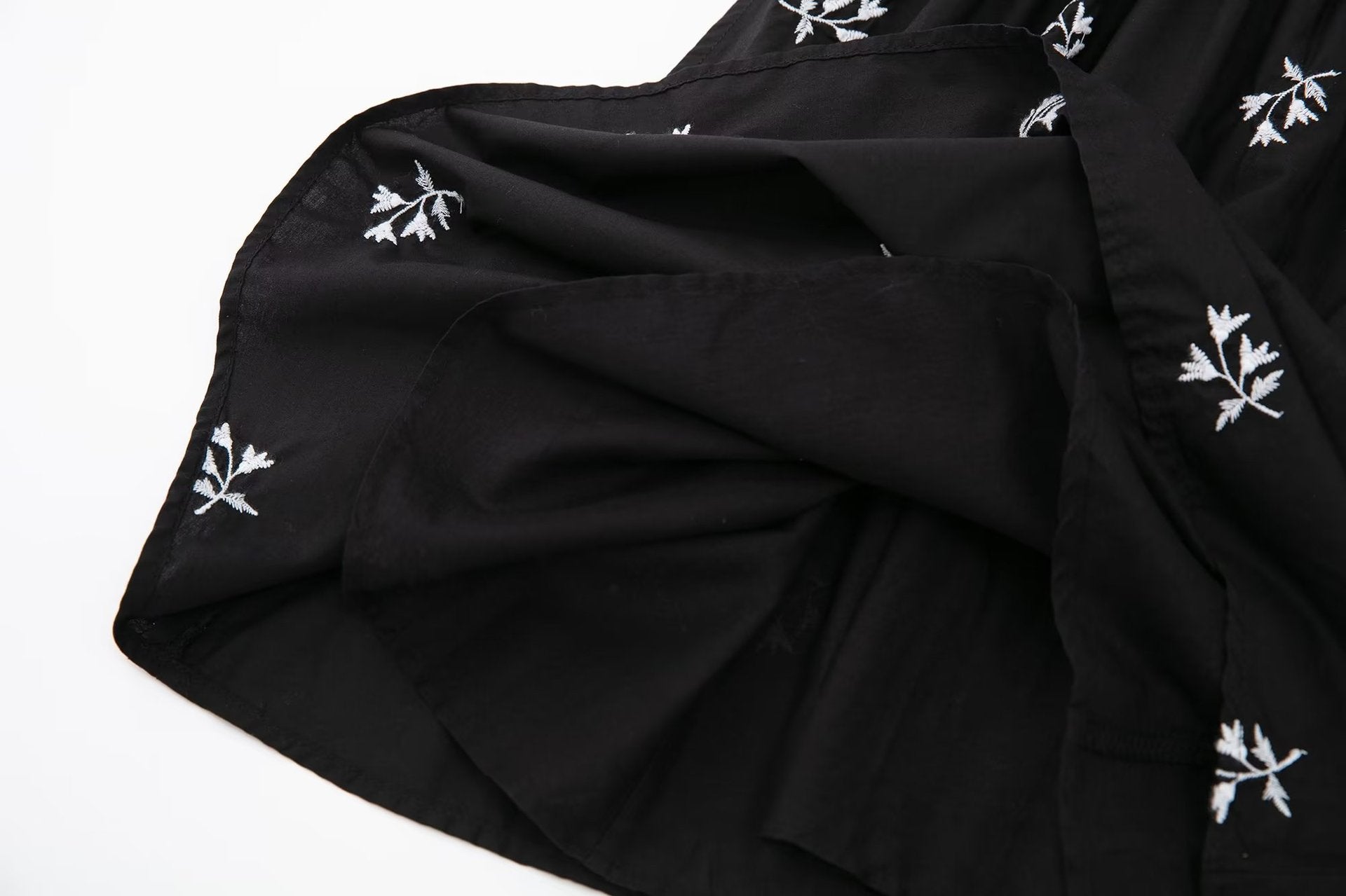 Fashion Elegant Women's Flower Embroidered Strap Dress