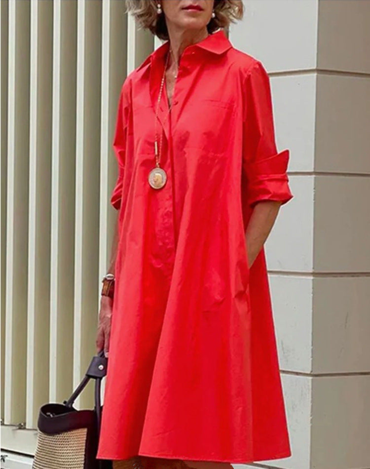 Colorful Blooming Summer Comfortable Shirt Digital Dress