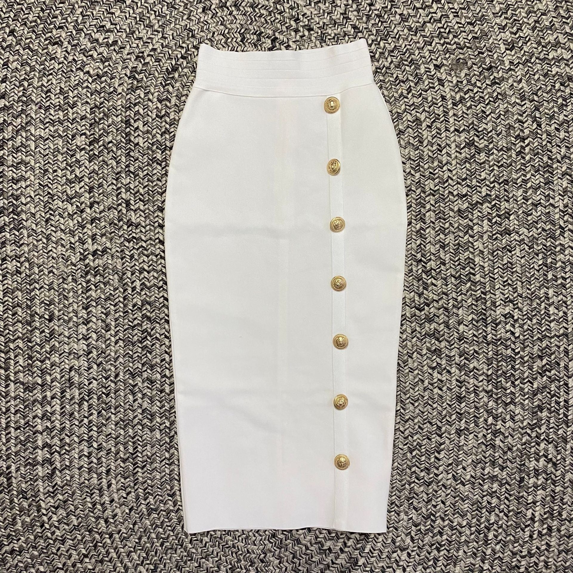 Women's Colors Bandage Sexy Tight Metal Buckle Skirts