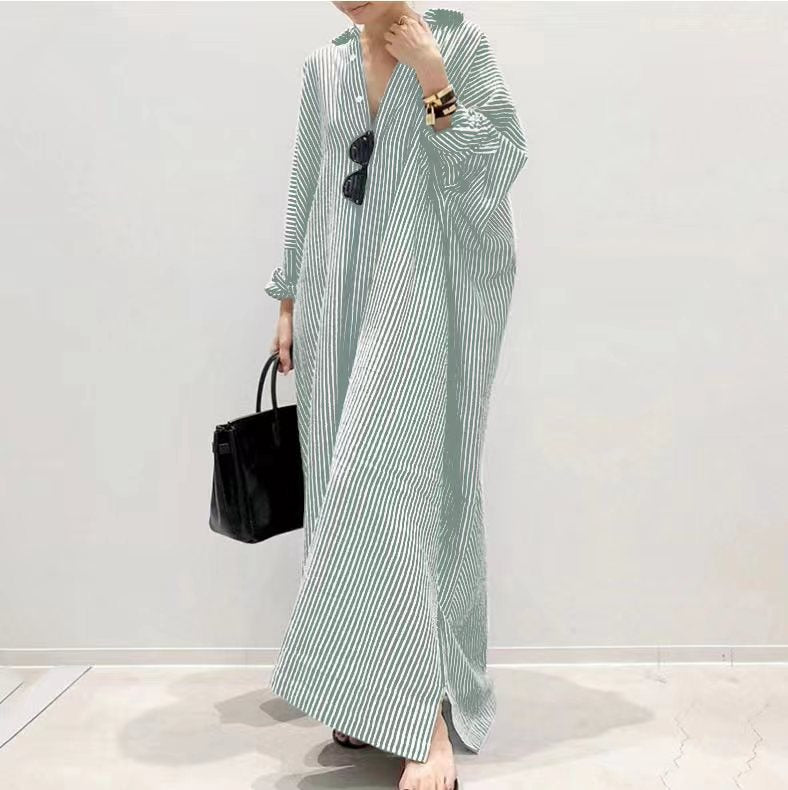 Lapel Collar Striped Temperament Commute Long Sleeve Cardigans