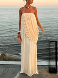 Sexy Minimalist Pure Color Pleated Design Skirts