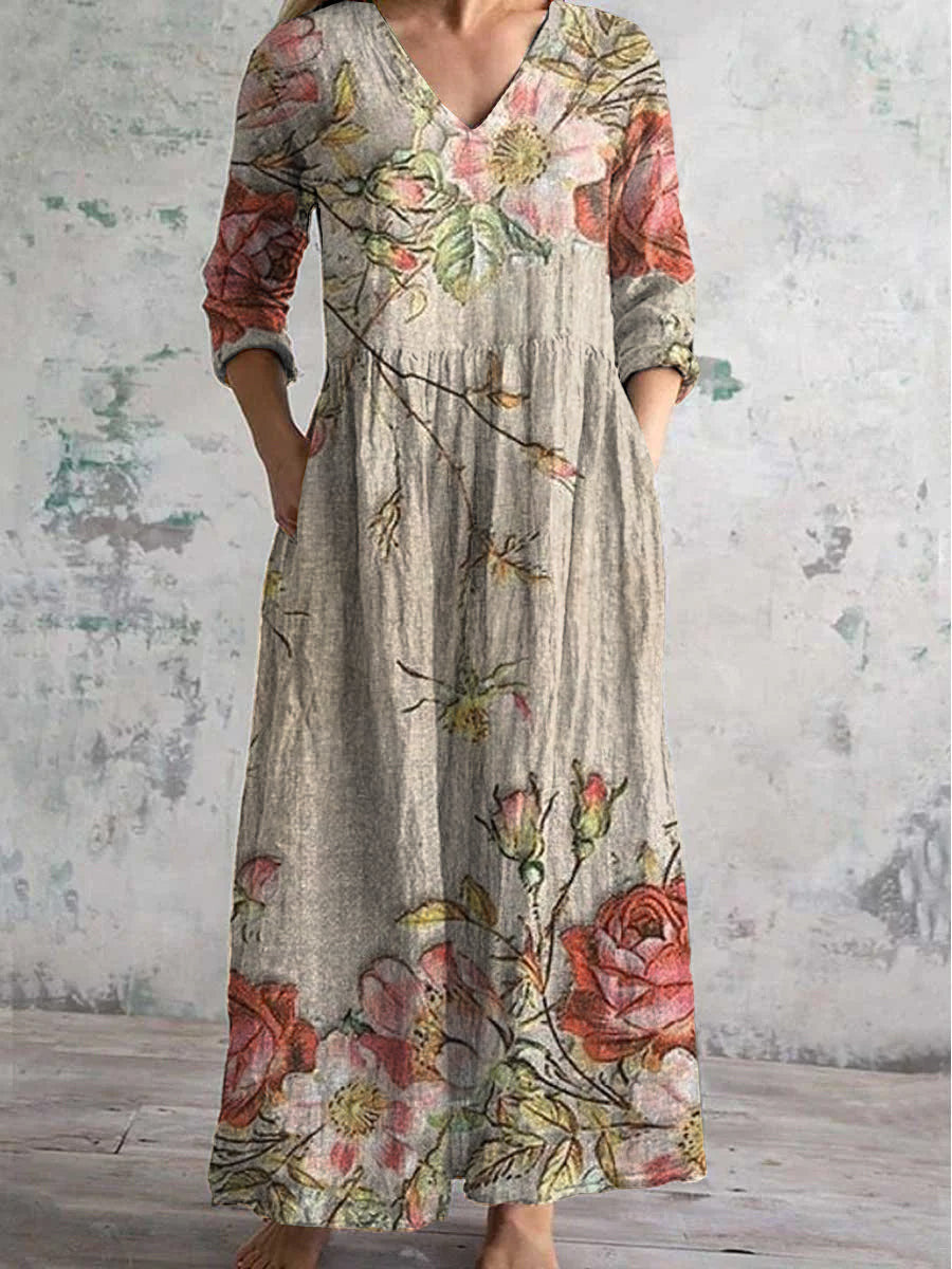 Women's Printed Summer City Casual Loose Dress