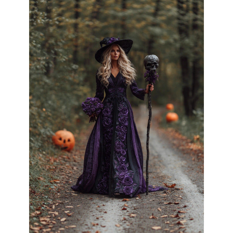 Autumn Digital Printing American Fashion Casual Halloween Dress