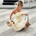 Summer Casual Vacation Style Solid Color Skirts