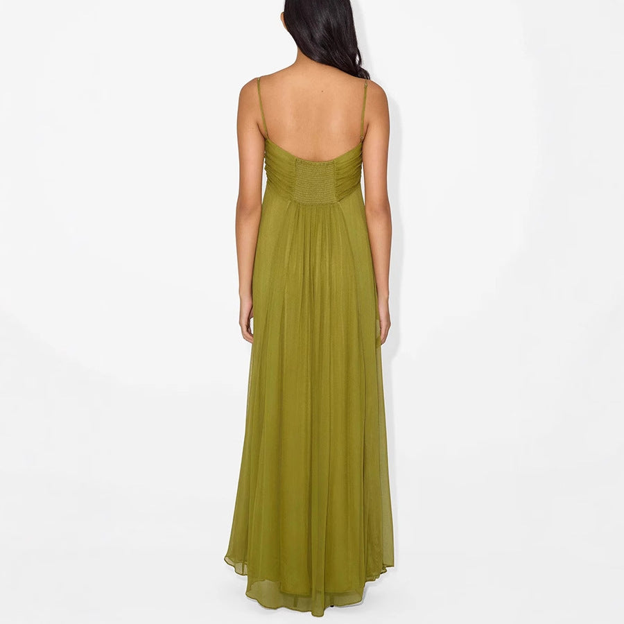 Summer Sexy Sling U-shaped Design Holiday Swing Dress