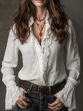 Women's Shirt Design Stitching Thin Small Long Sleeve Tops