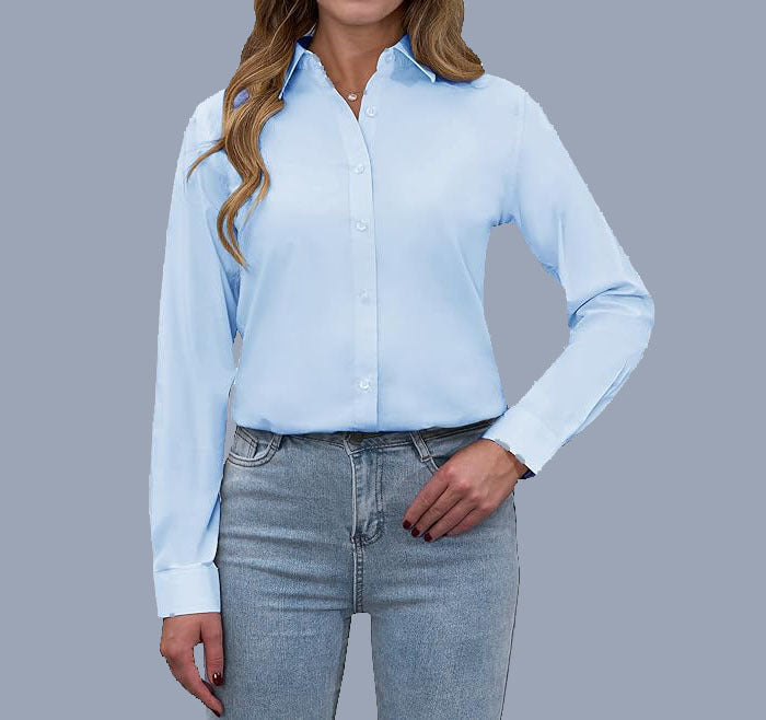Women's Collar Shirt Loose Fashion Temperament Pure Blouse