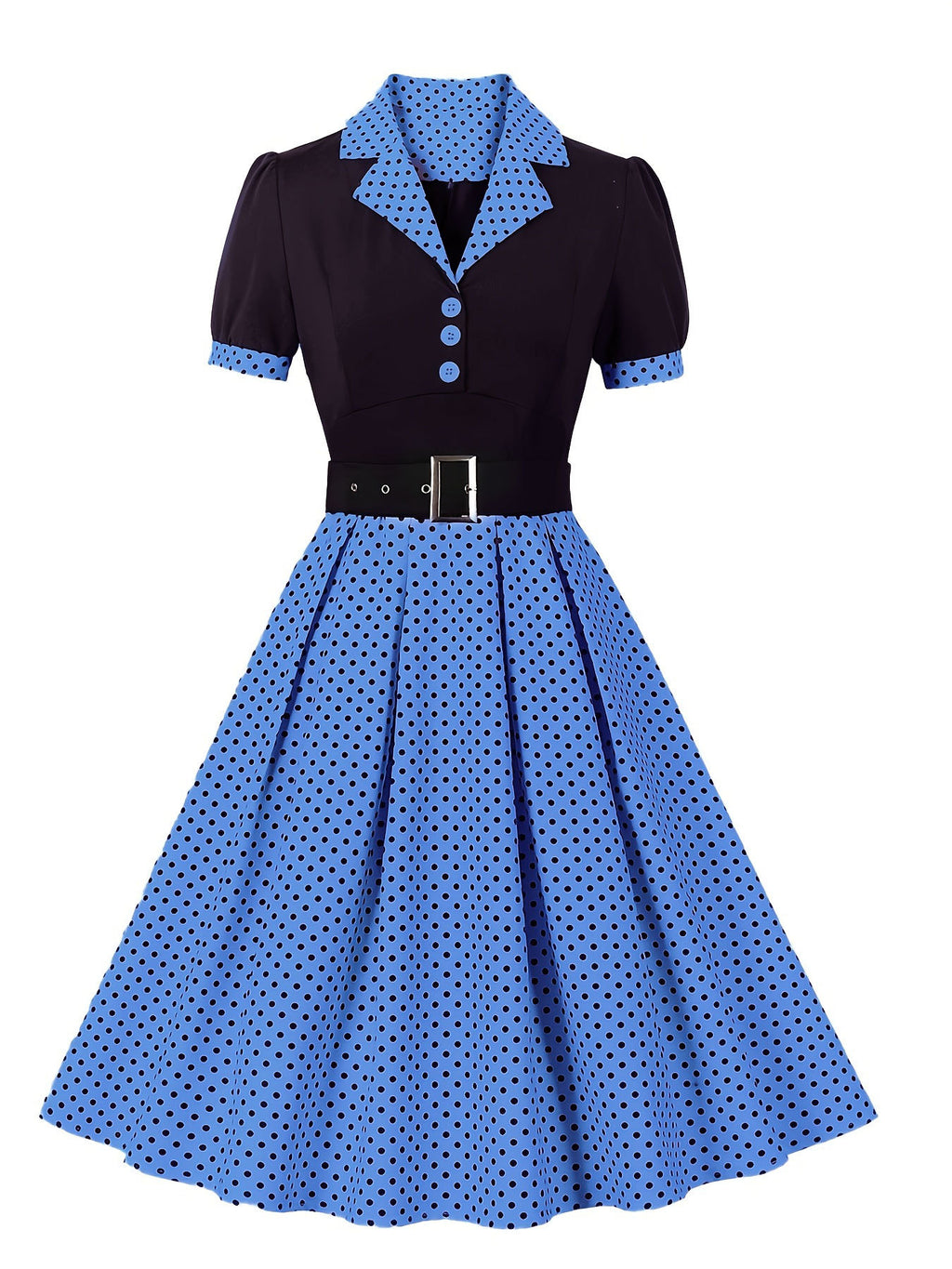 Women's Commuter Artistic Retro Dots Sleeve Lapel With Shorts