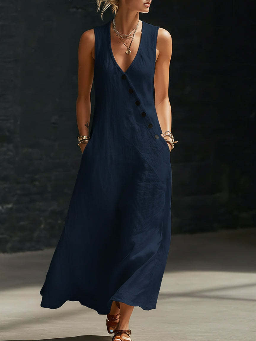 Elegant Women's Summer Holiday Casual Sleeveless Dress