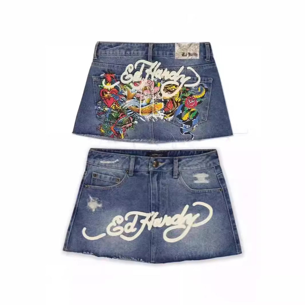 Women's American Hot Denim High Waist Slimming Skirt
