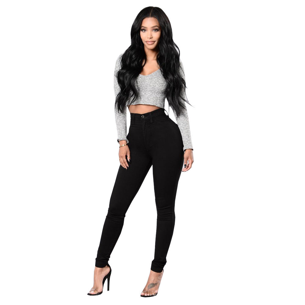 Women's Fashion Wear Required For High Elastic Women's Jeans