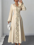 Women's Elegant Lace Robe Loose Fashion Long Dress