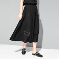 Women's Dark Cold Summer Wind Elastic Waist Asymmetric White Skirt
