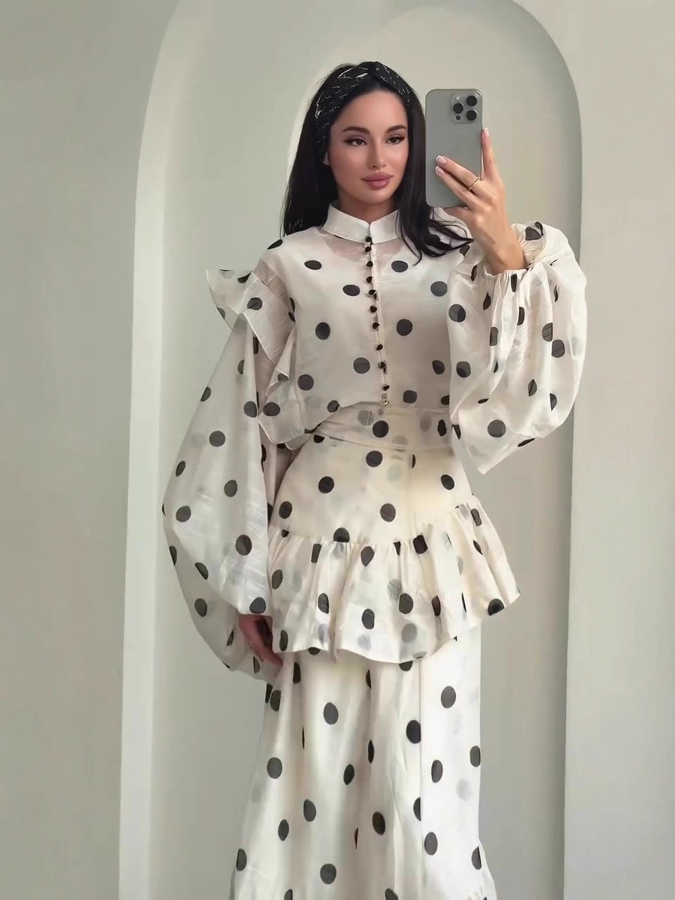 Women's Autumn Vintage Court Style Soft Temperament Long Sleeve Dress