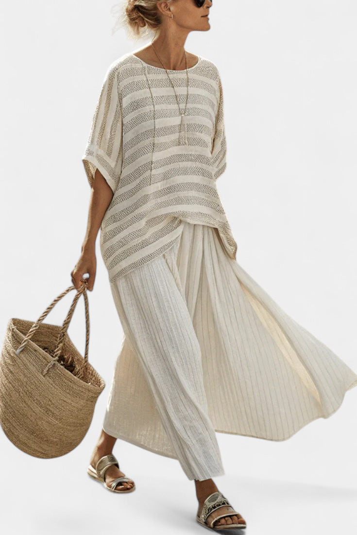 Women's Large Loose Casual Summer Fashion Seaside Blouse