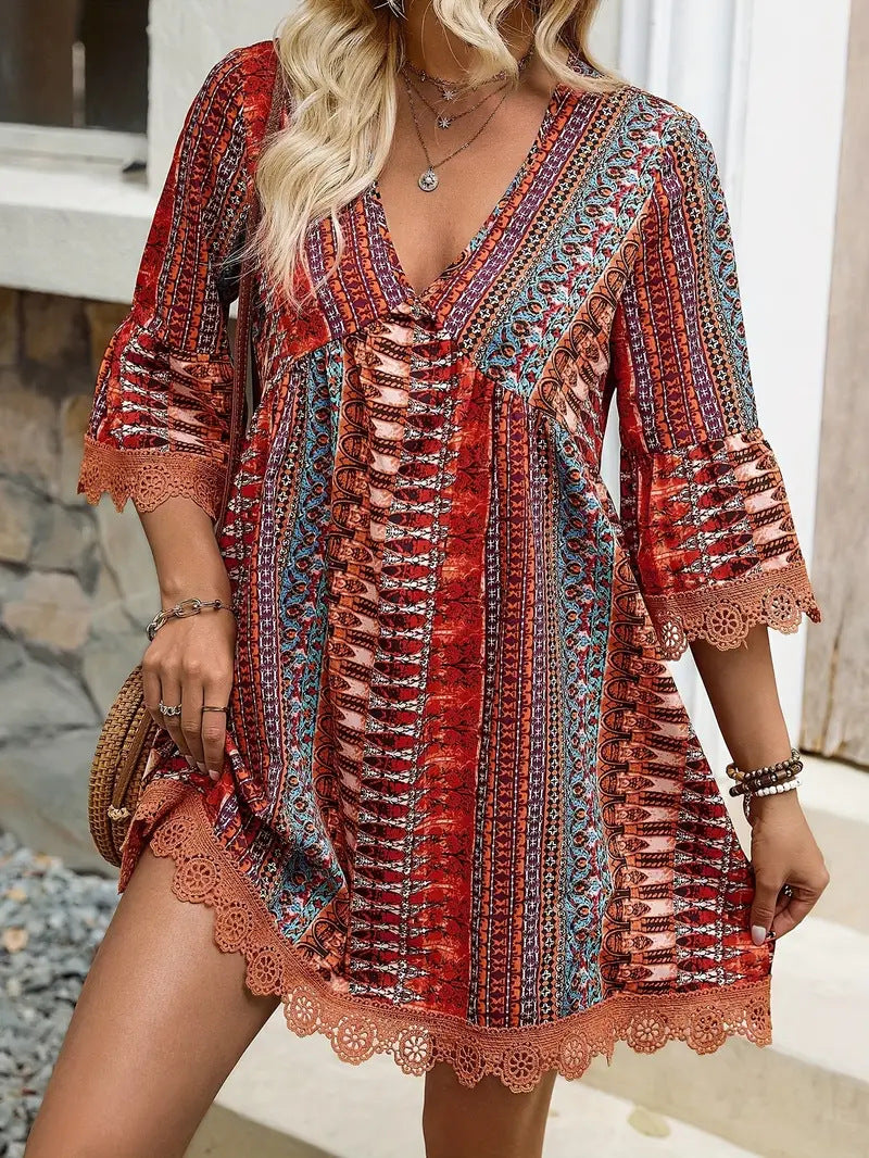 Creative Elegant Classy Summer Printed Casual Dress