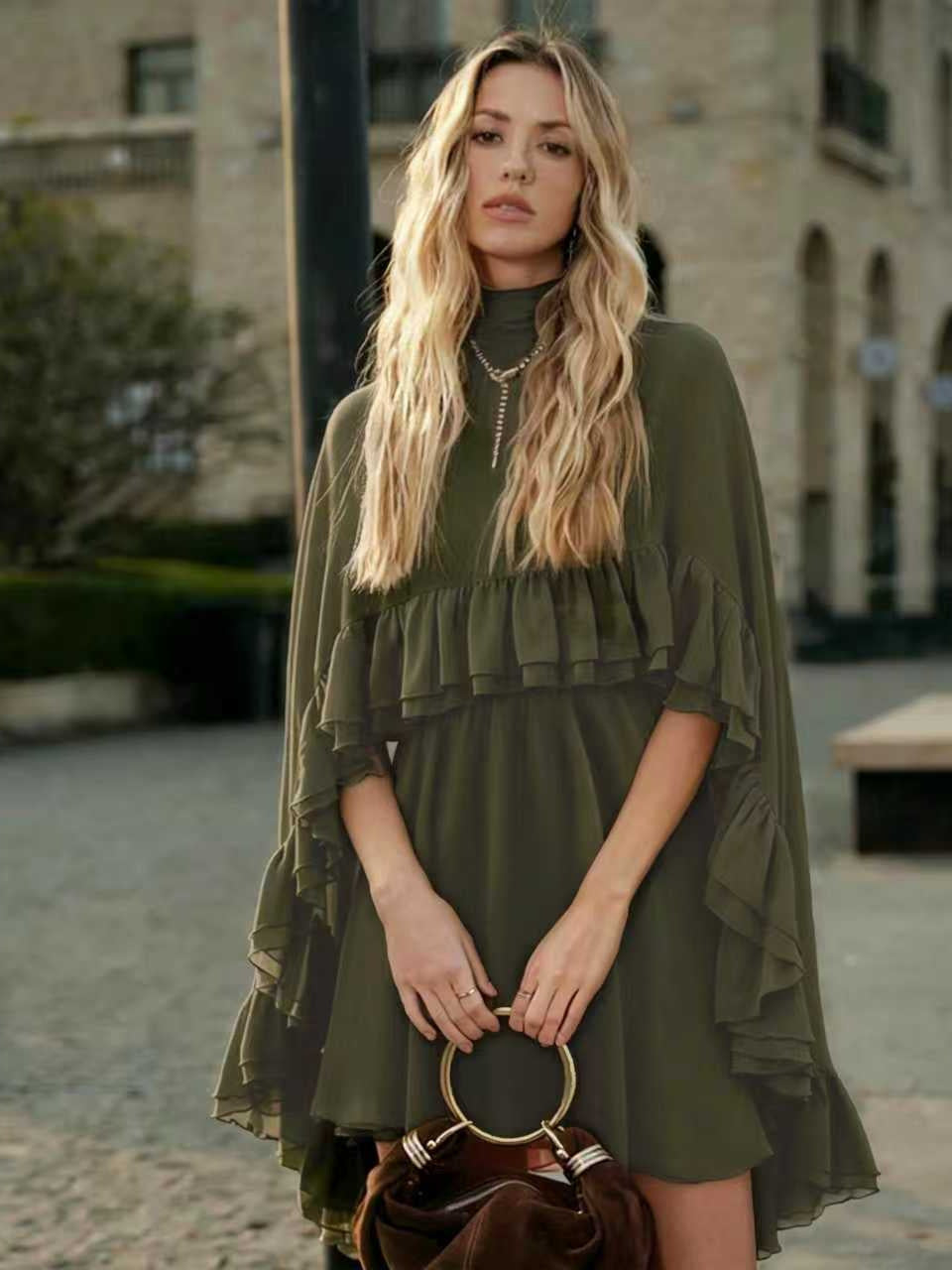 Elegant Chiffon Fashion Inner Match Strap Dress