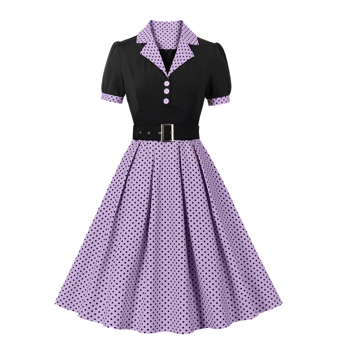 Women's Commuter Artistic Retro Dots Sleeve Lapel With Shorts
