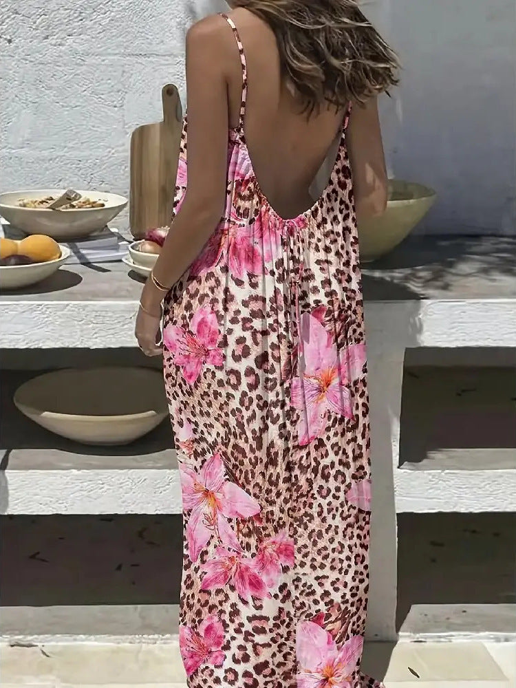 Women's Camisole Bare Back Loose Beach Dress