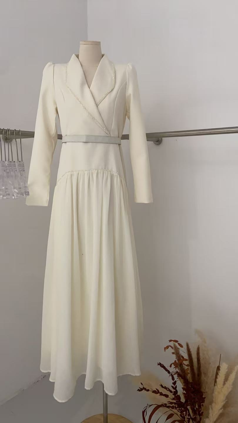 Casual New Autumn Design Stitching Tassel Dress