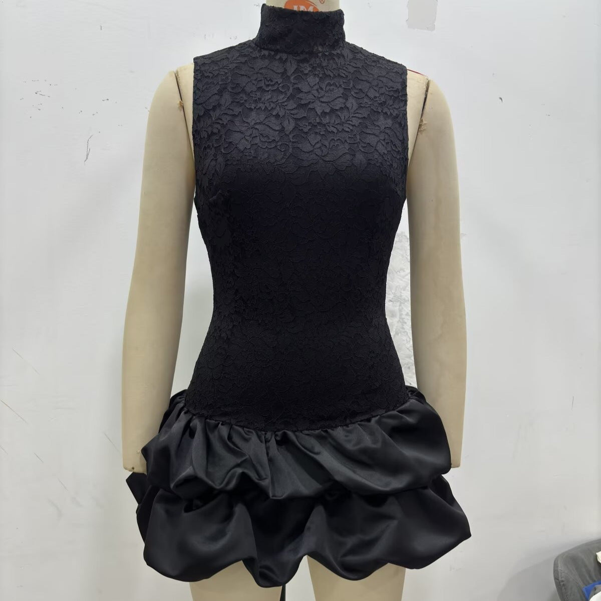Glamorous Women's Fashion Stitching Lace Puff Skirts