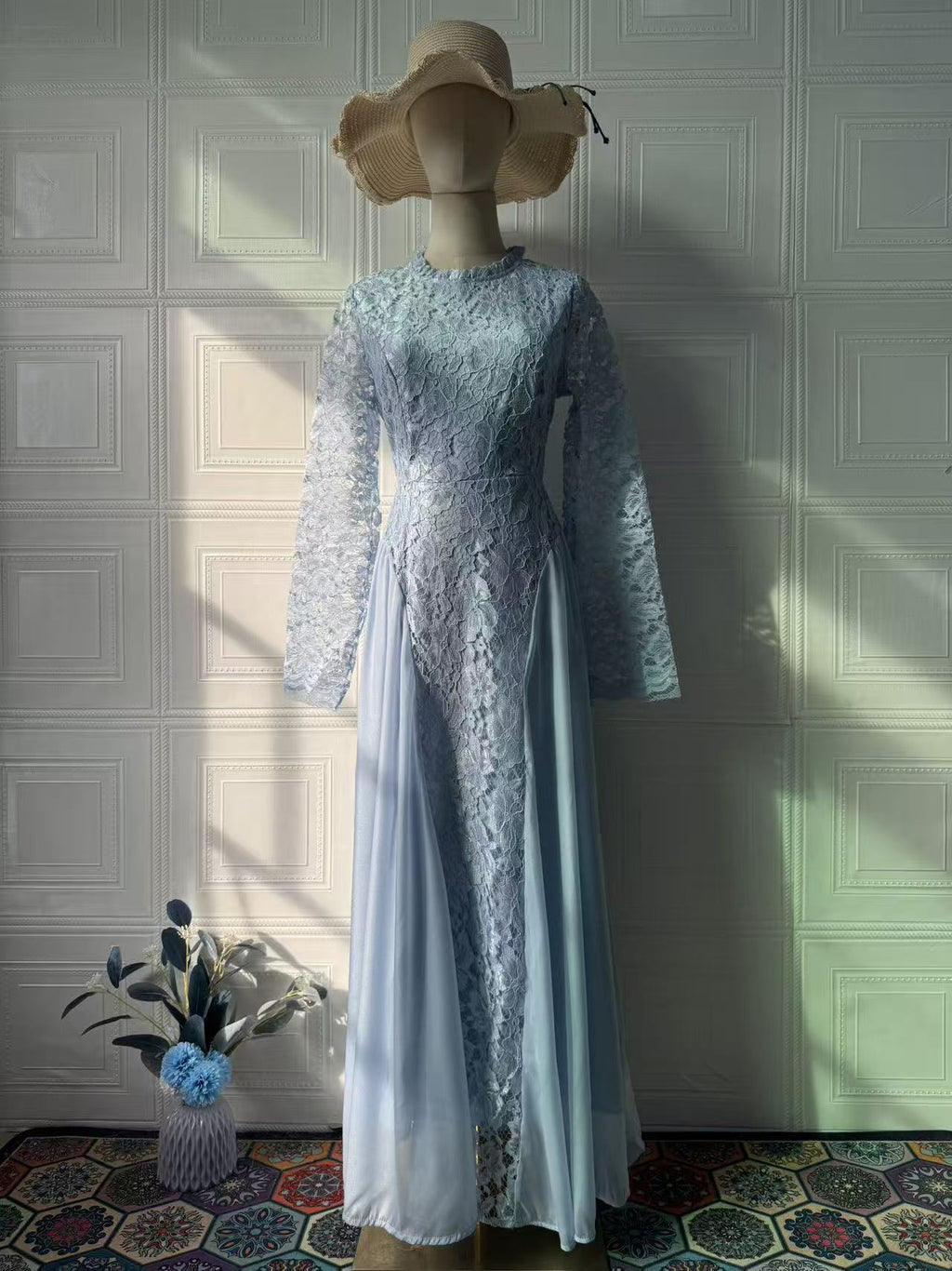 Women's Summer Elegant Retro Long Sleeve Soft Dress
