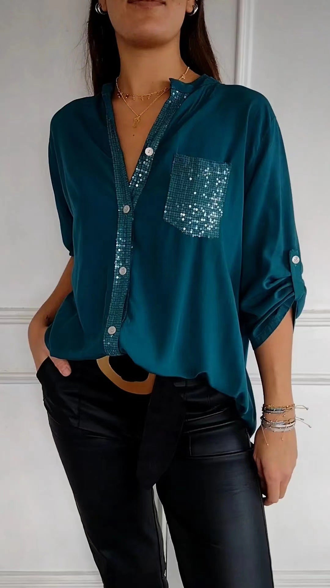 Pretty Classic Trendy Commute Style Shirt Blouse
