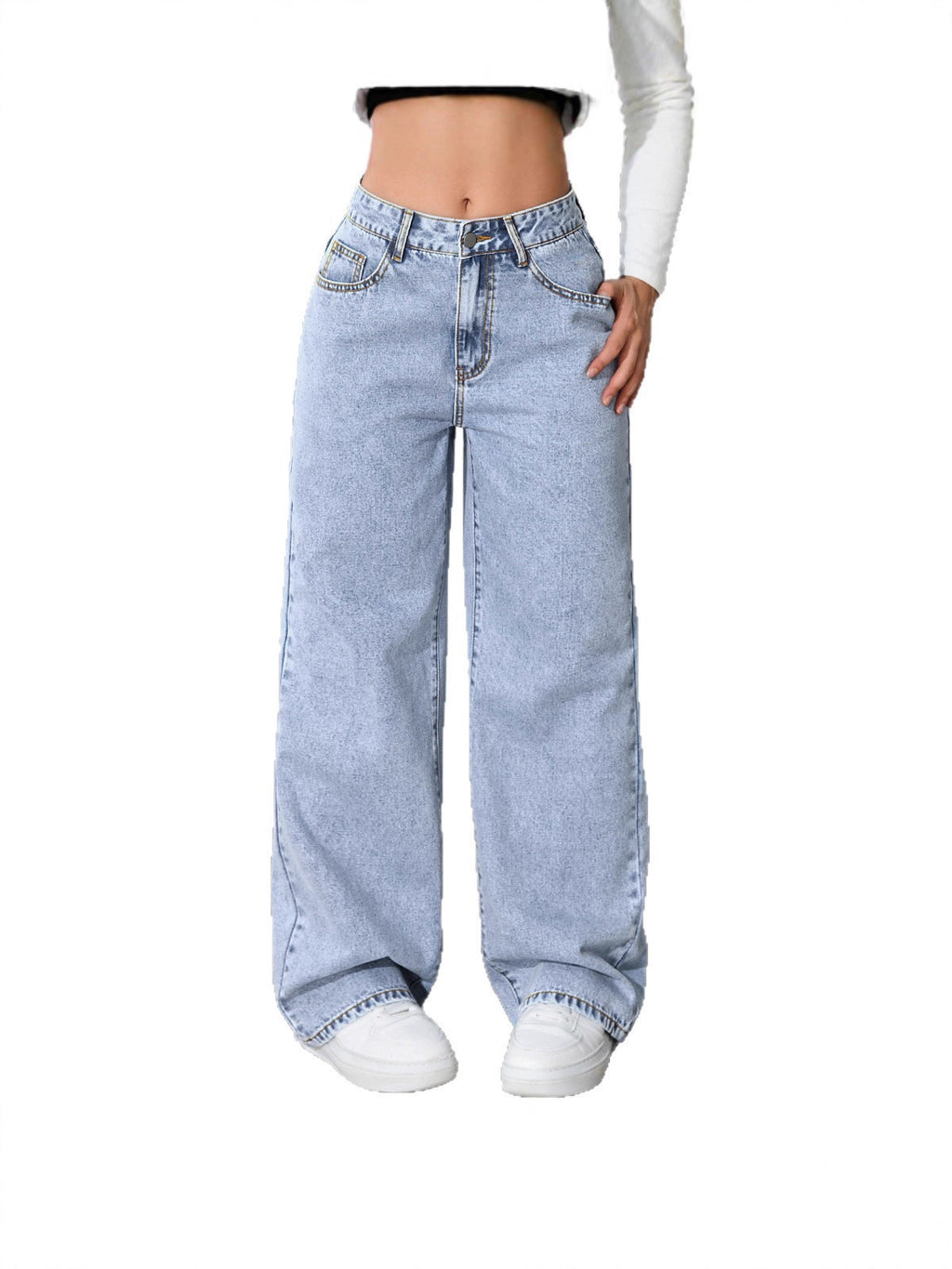Women's Spicy Style High Waist Straight Loose Pants