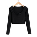 Autumn Solid Color Slim Fit Small Long Sleeve Bottoming Women's T-shirt