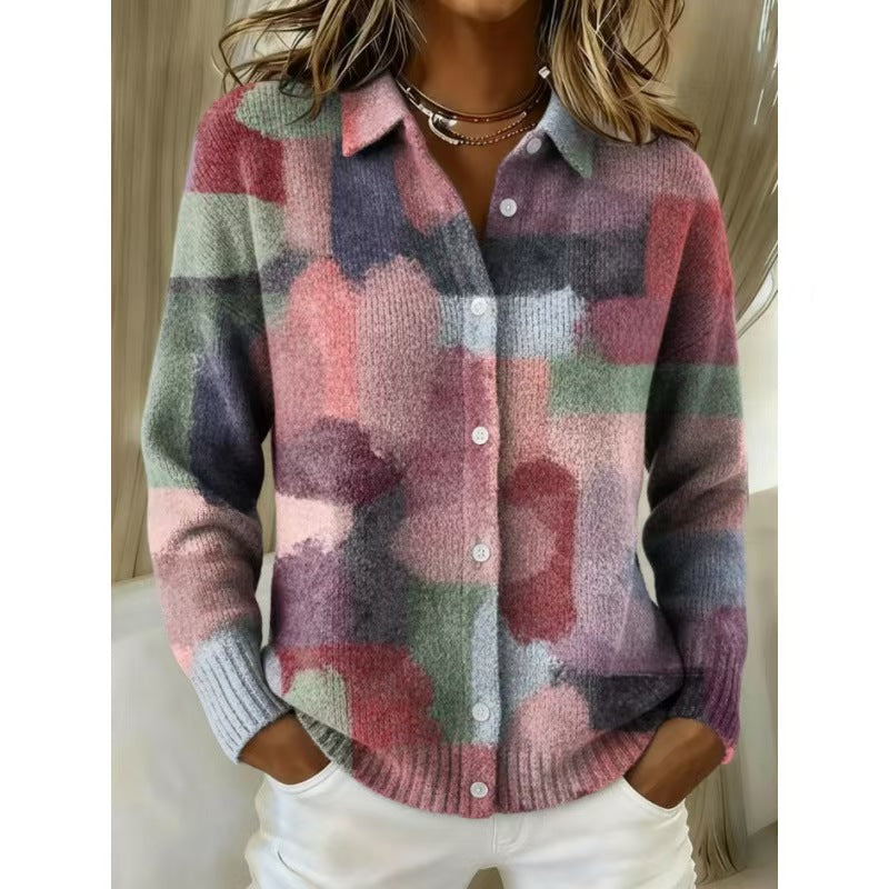 Women's Long-sleeved Winter Large Lapel Effect Inner Cardigans