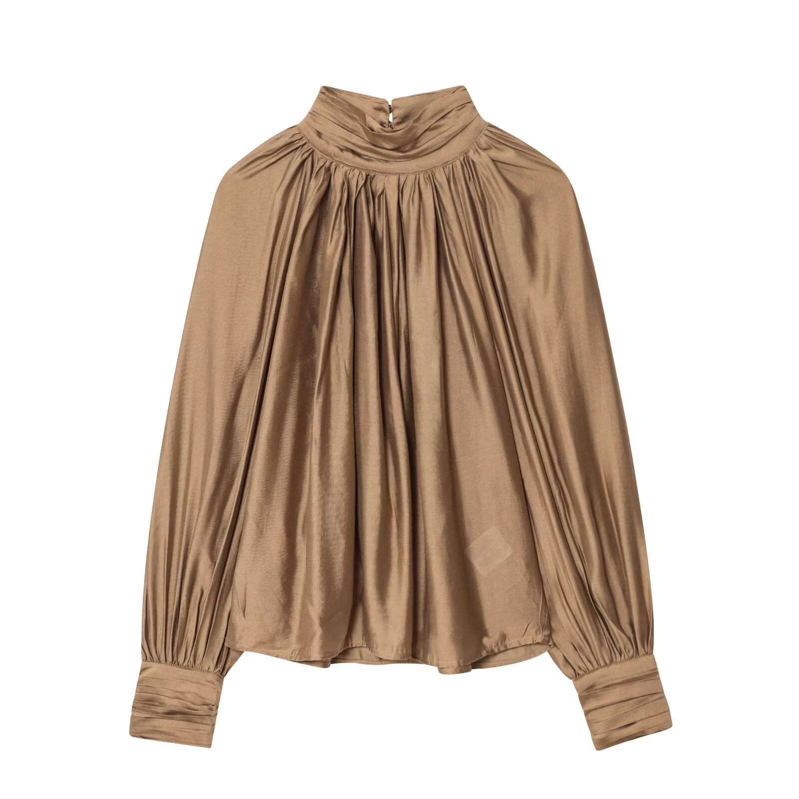 Women's Trendy Classic Style Fashion Leisure Commute High-grade Drape Pleated Clothing