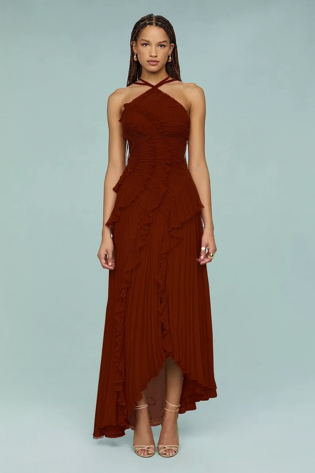 Women's Summer Fashion Pleated Halter Sexy Tube Tops