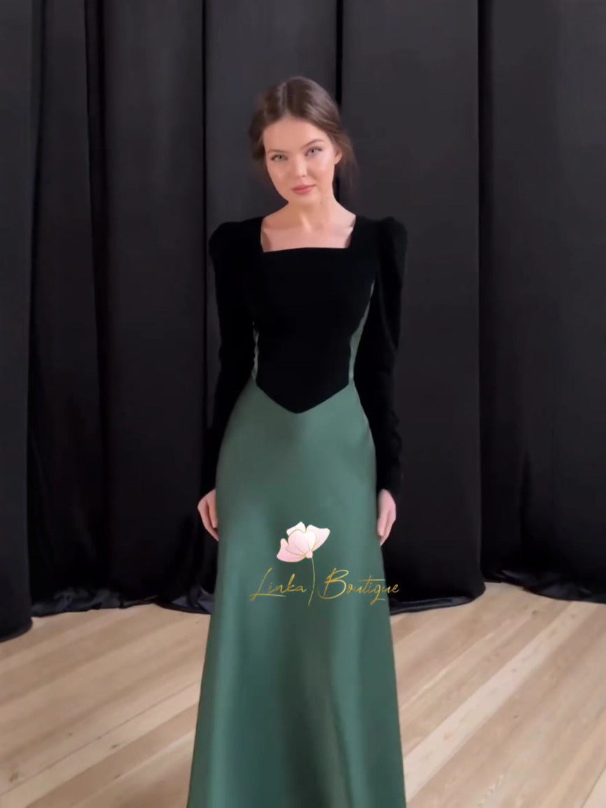 Autumn Vintage Court Style Long Sleeve Dress