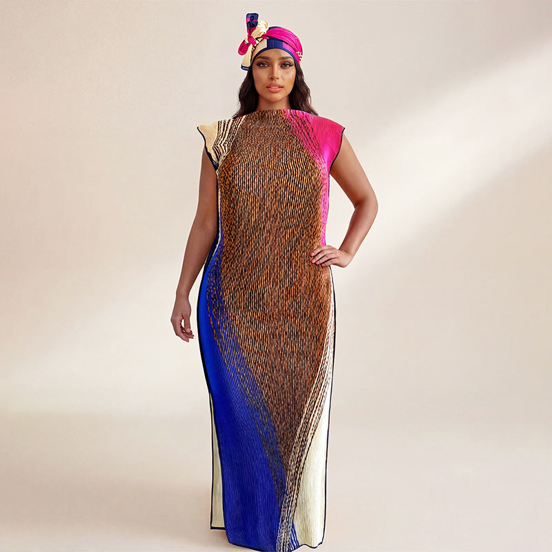 Women's Source African Robe With Scarf Arab Dress