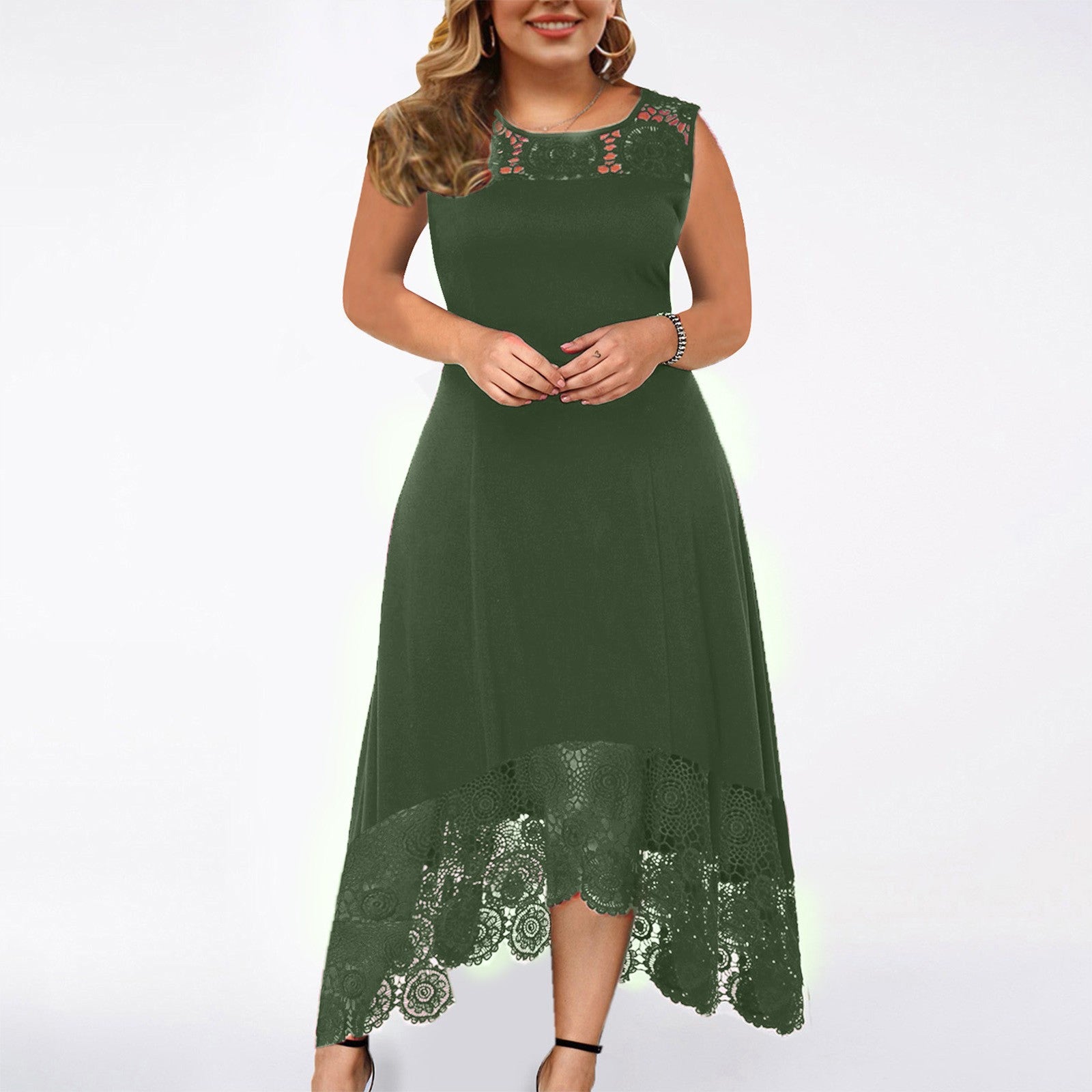 Pretty Attractive Women's Round Neck Printed Plus Size