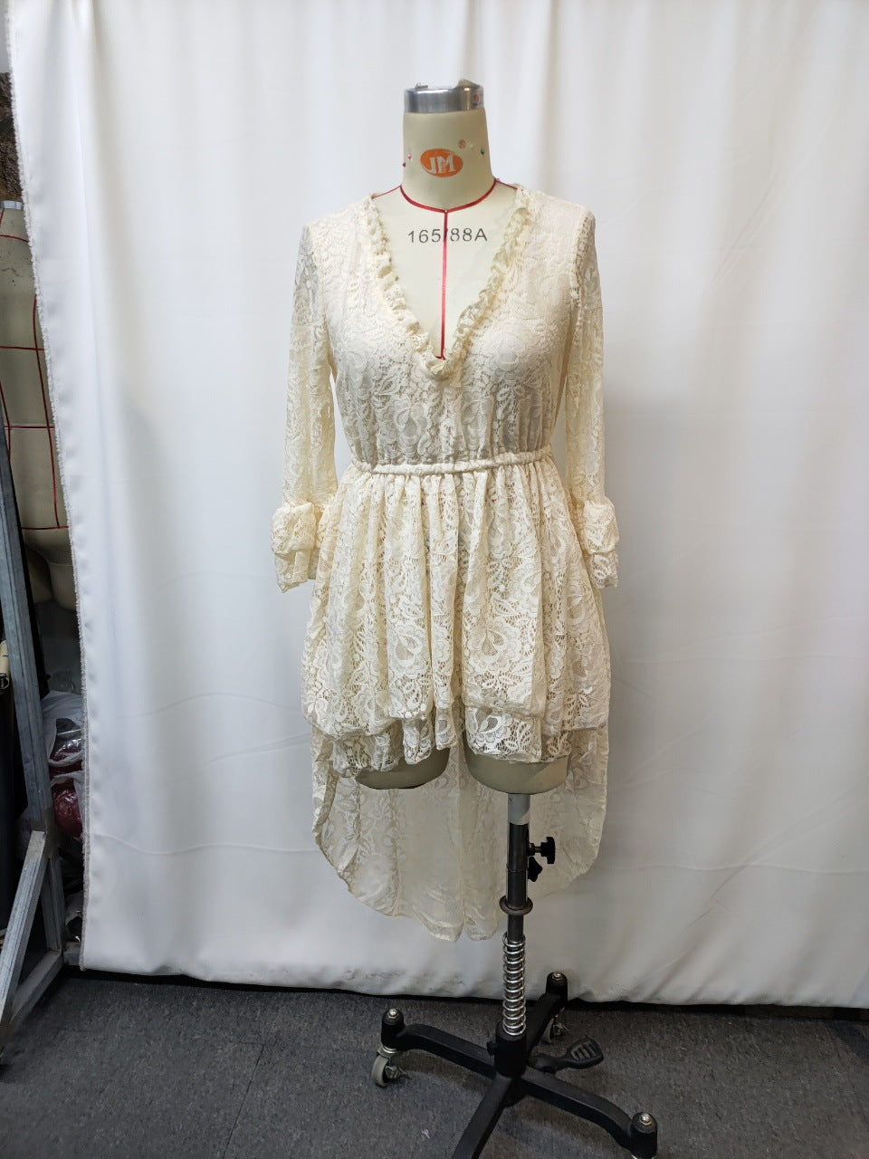 Music Festival Rock Carnival Party Ruffled Floral Tassel Lace Dress