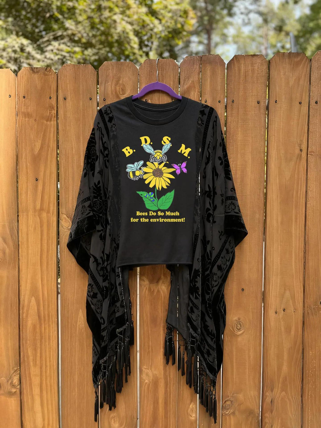 Women's Street Retro Printed Loose Batwing Sleeve Women's T-shirt