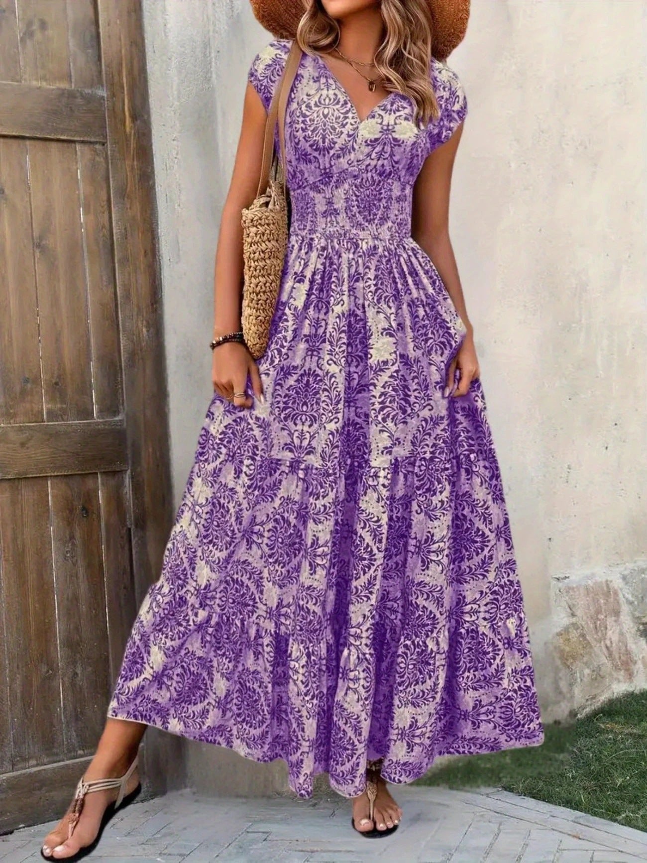 Pretty Classic Trendy Graceful Printed Long Dress