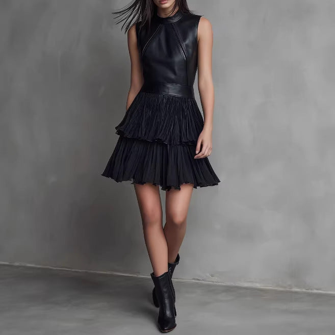 Classy Comfortable Elegant Stylish Women's Leather Dress