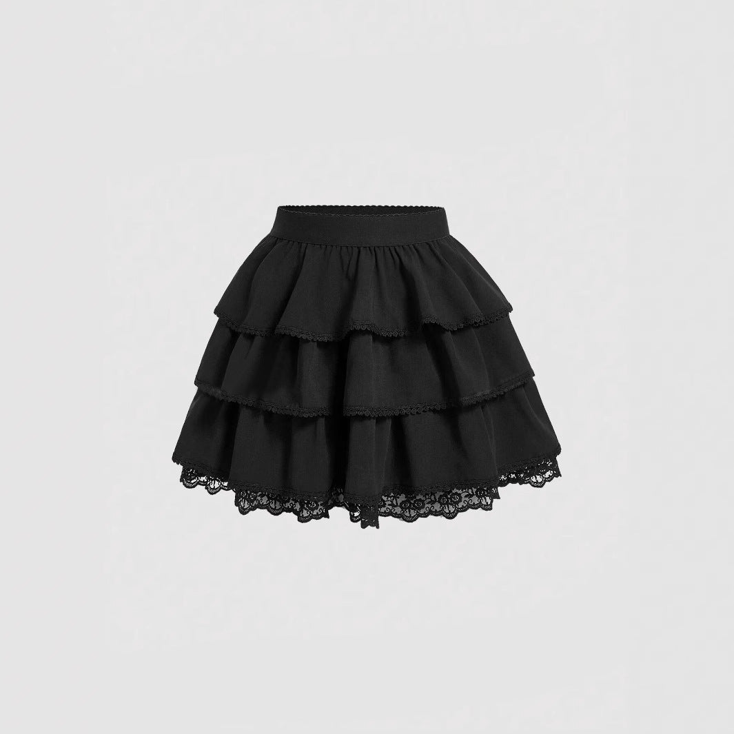 Women's Bubble Slimming Flounce Cake Dress A- Skirts