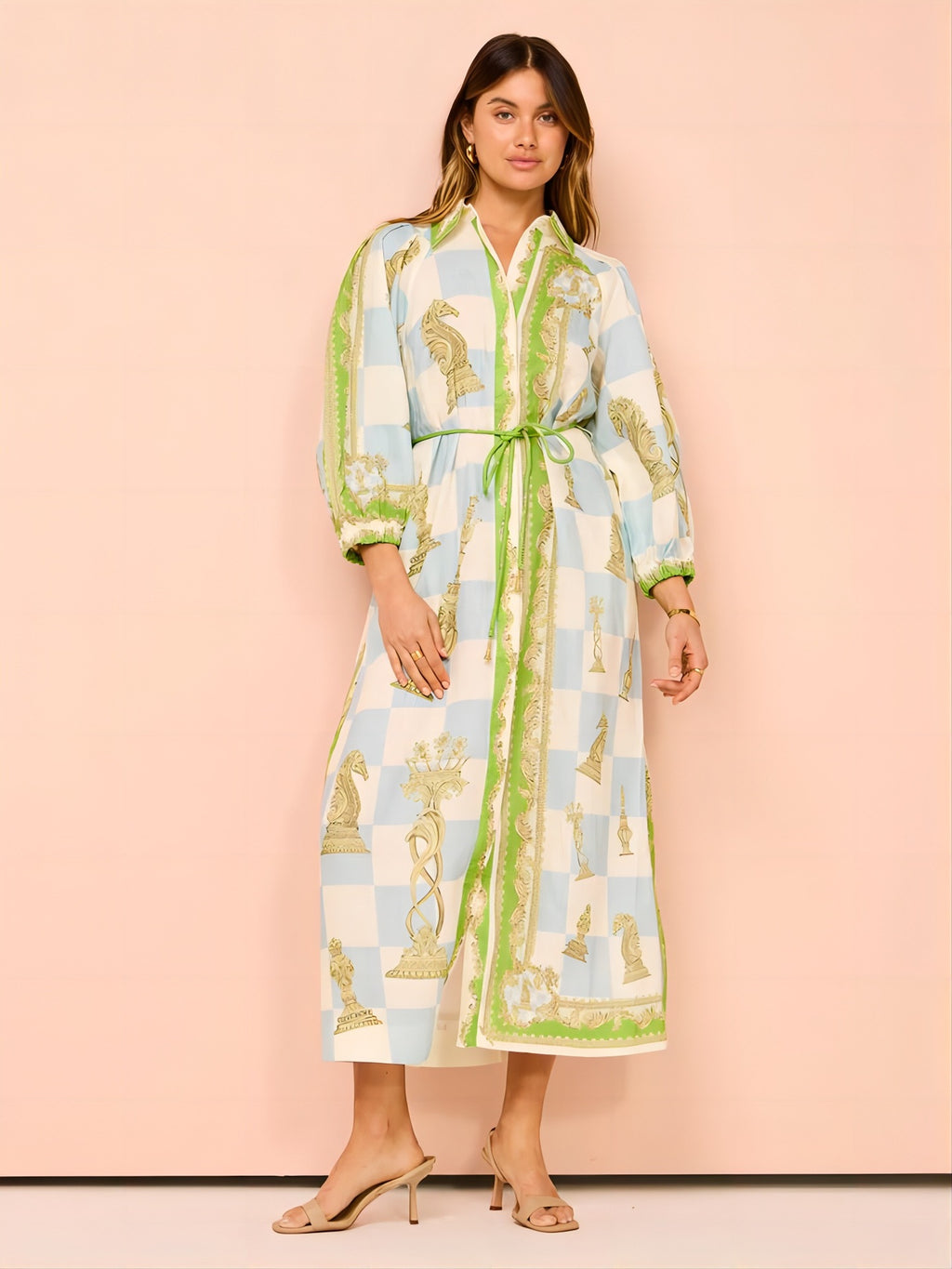 Personalized Casual Fashion Printed Long Shirt Dress