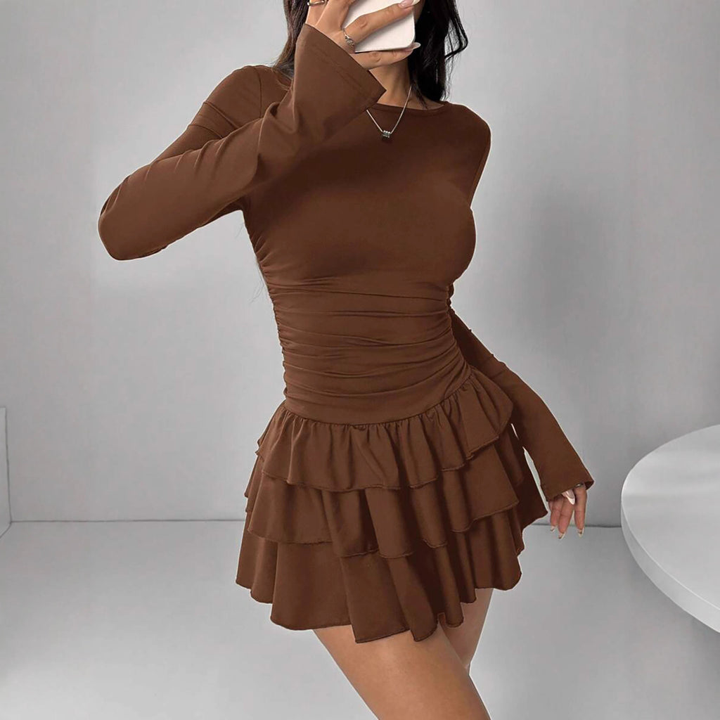 Women's Solid Color Slim Fit Slimming Long Dress