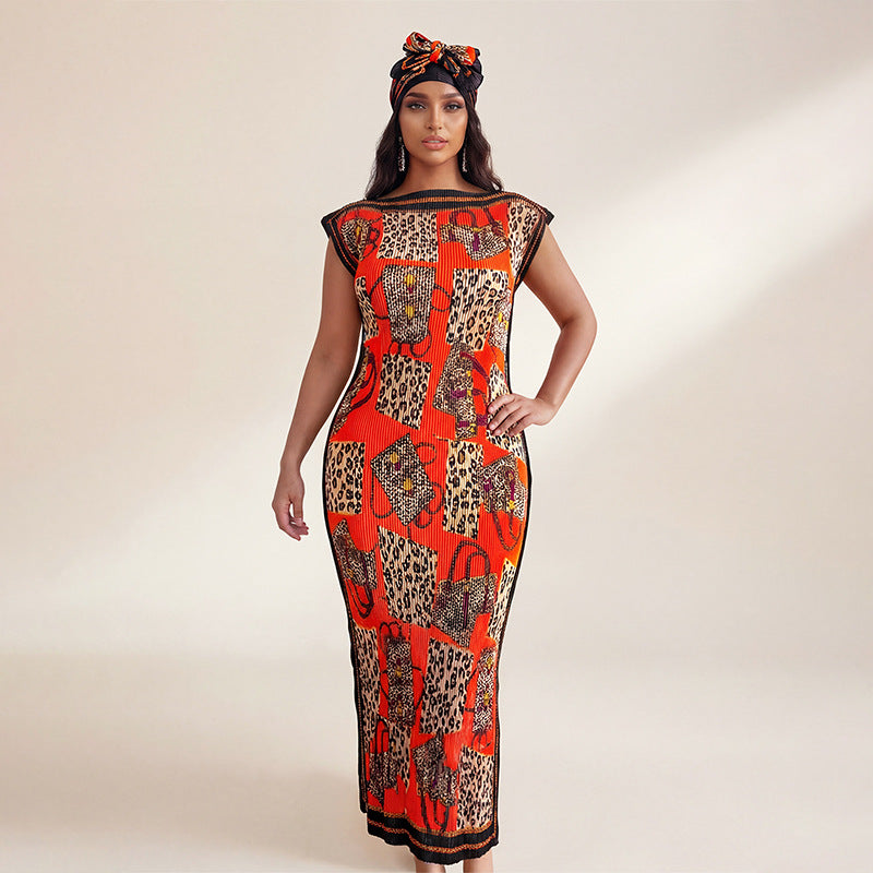 Women's Source African Robe With Scarf Arab Dress