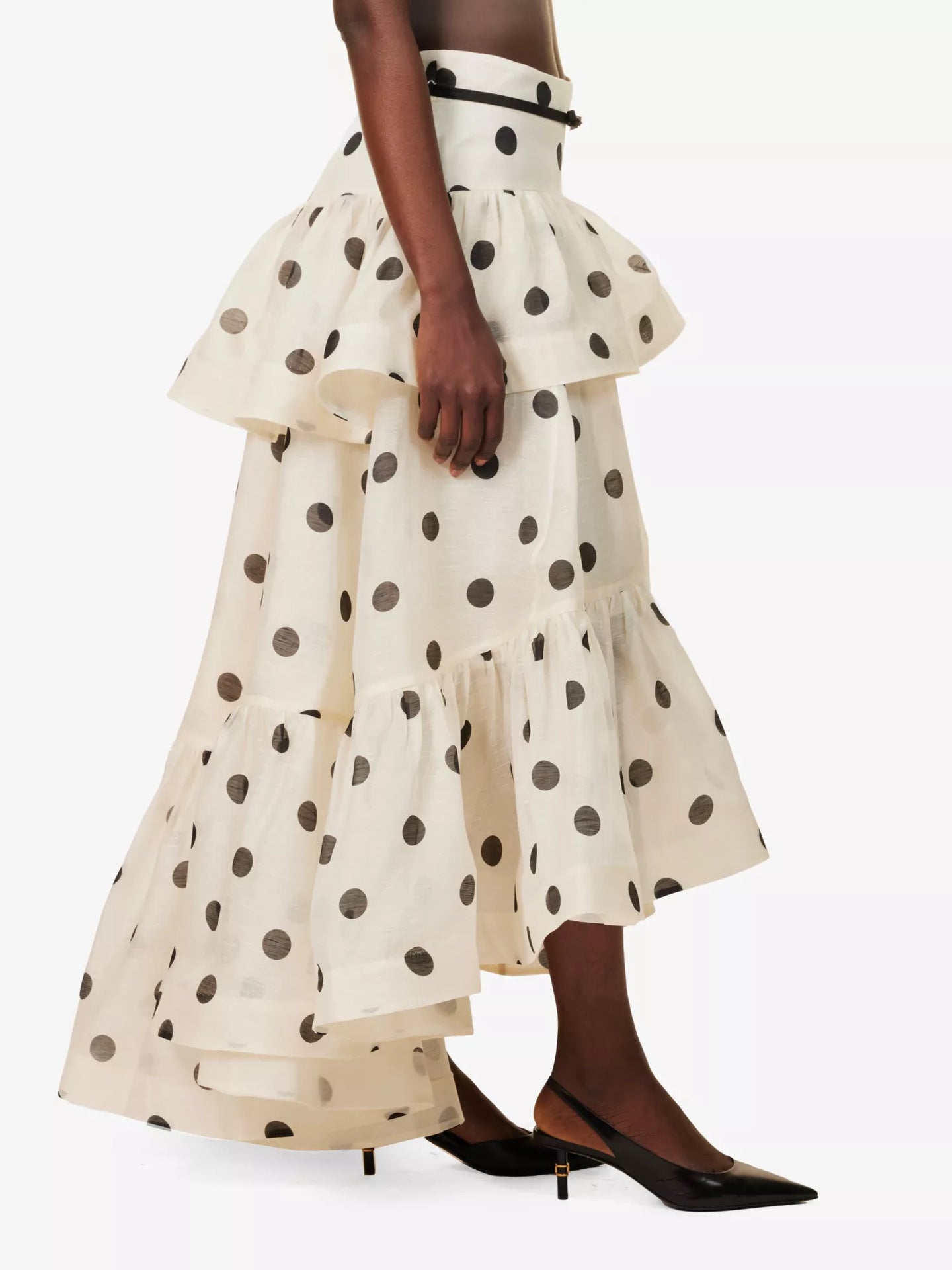 Women's Casual Fashion Wave Ruffled Tiered Dress Excluding Skirt