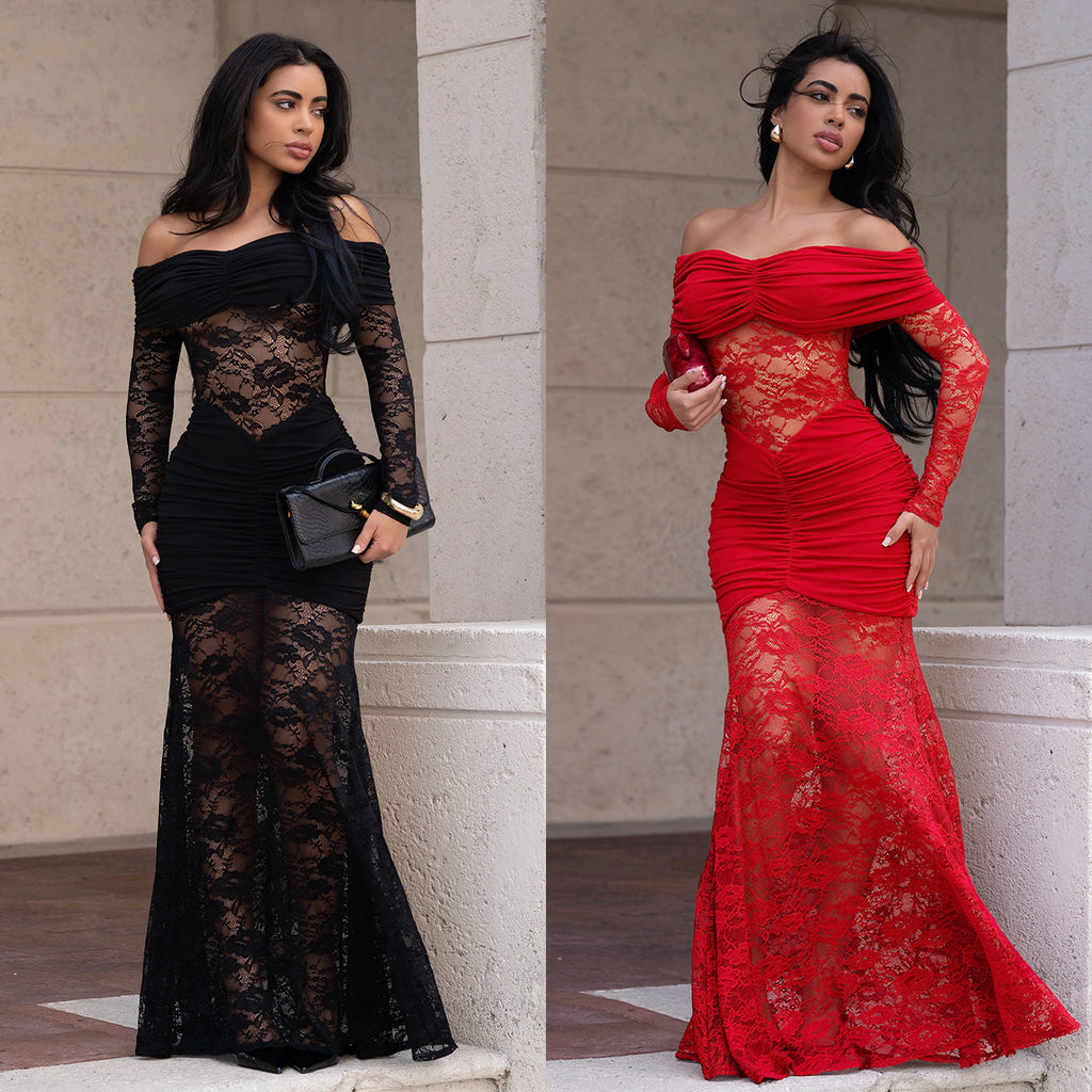 Women's Fashion Wear Sexy Lace Sheath Dress