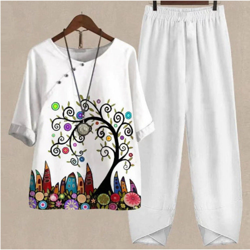 Women's Round Neck Half Sleeve Shirt Digital Women's T-shirt
