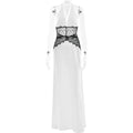 Summer Elegant Deep V Silky Satin Stitching Halter Dress