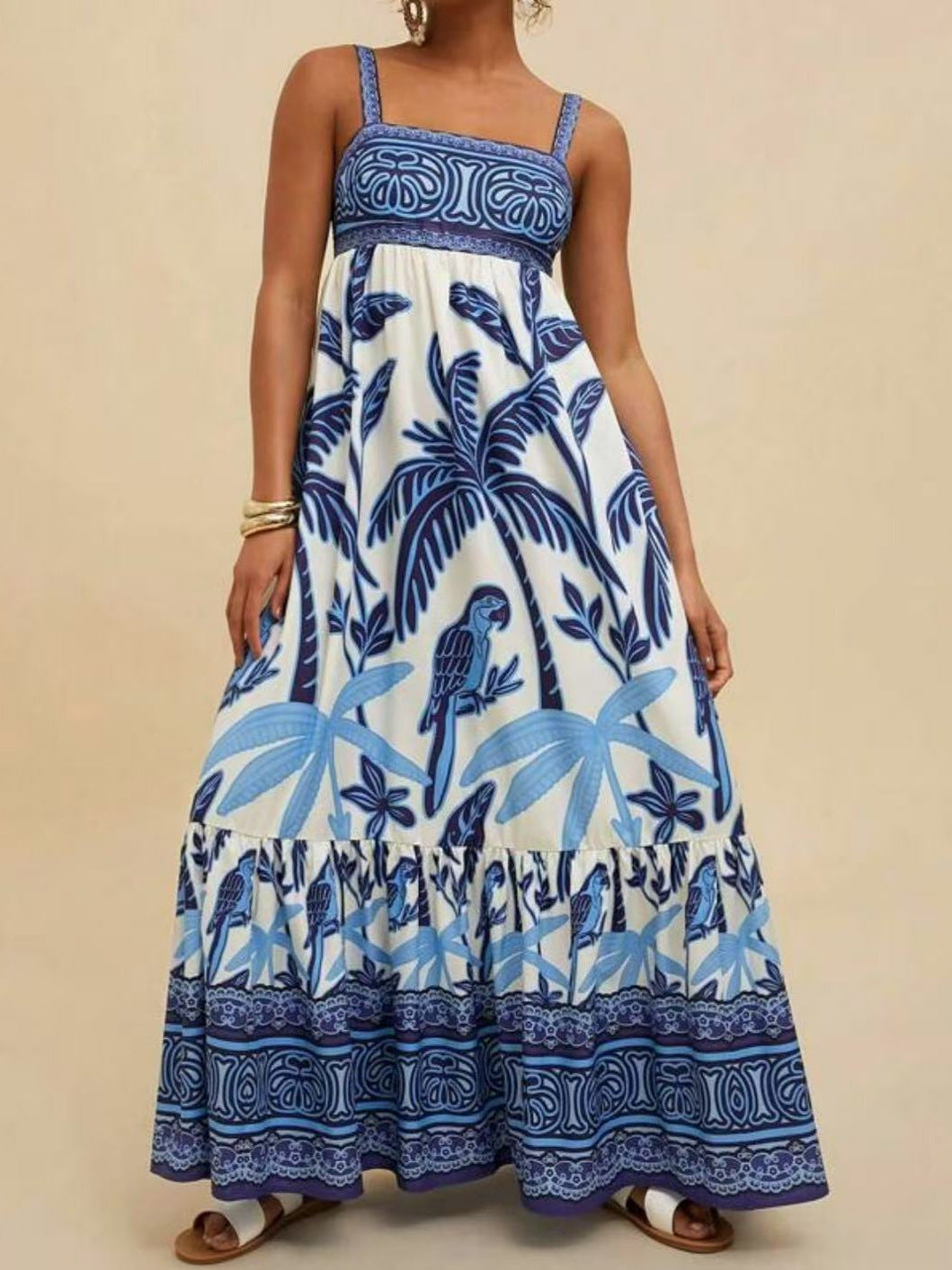 Floral Print Fashion Casual Holiday Style Dress