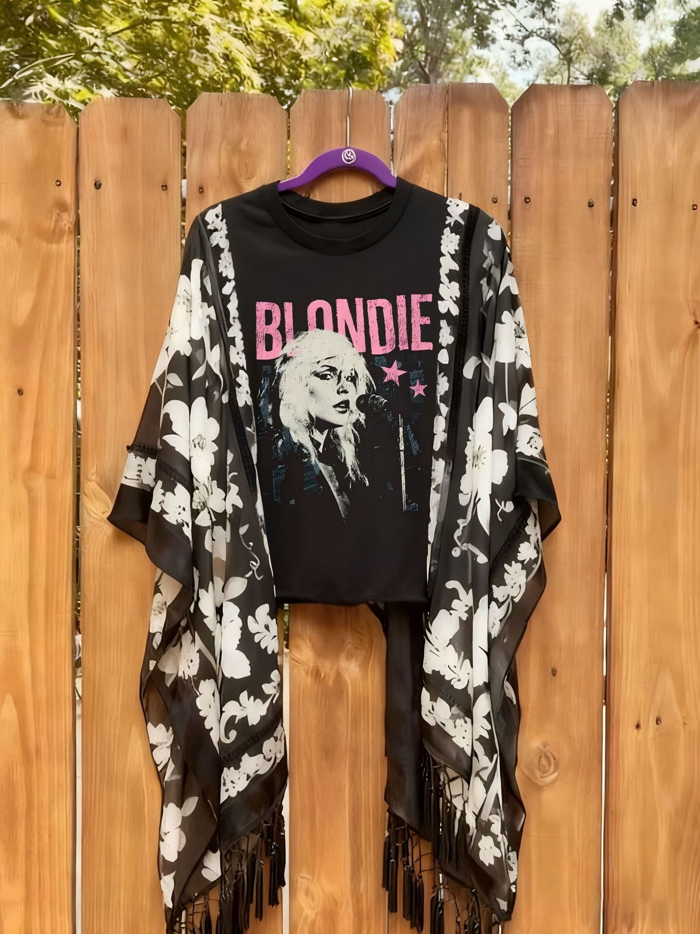 Women's Street Retro Printed Loose Batwing Sleeve Women's T-shirt